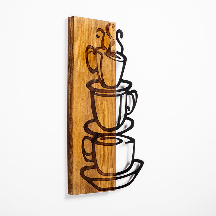 Wallity MA-296 Accesorio Decorativo de Pared en Nogal y Negro Wallity MA-296 Accesorio Decorativo de Pared en Nogal y Negro